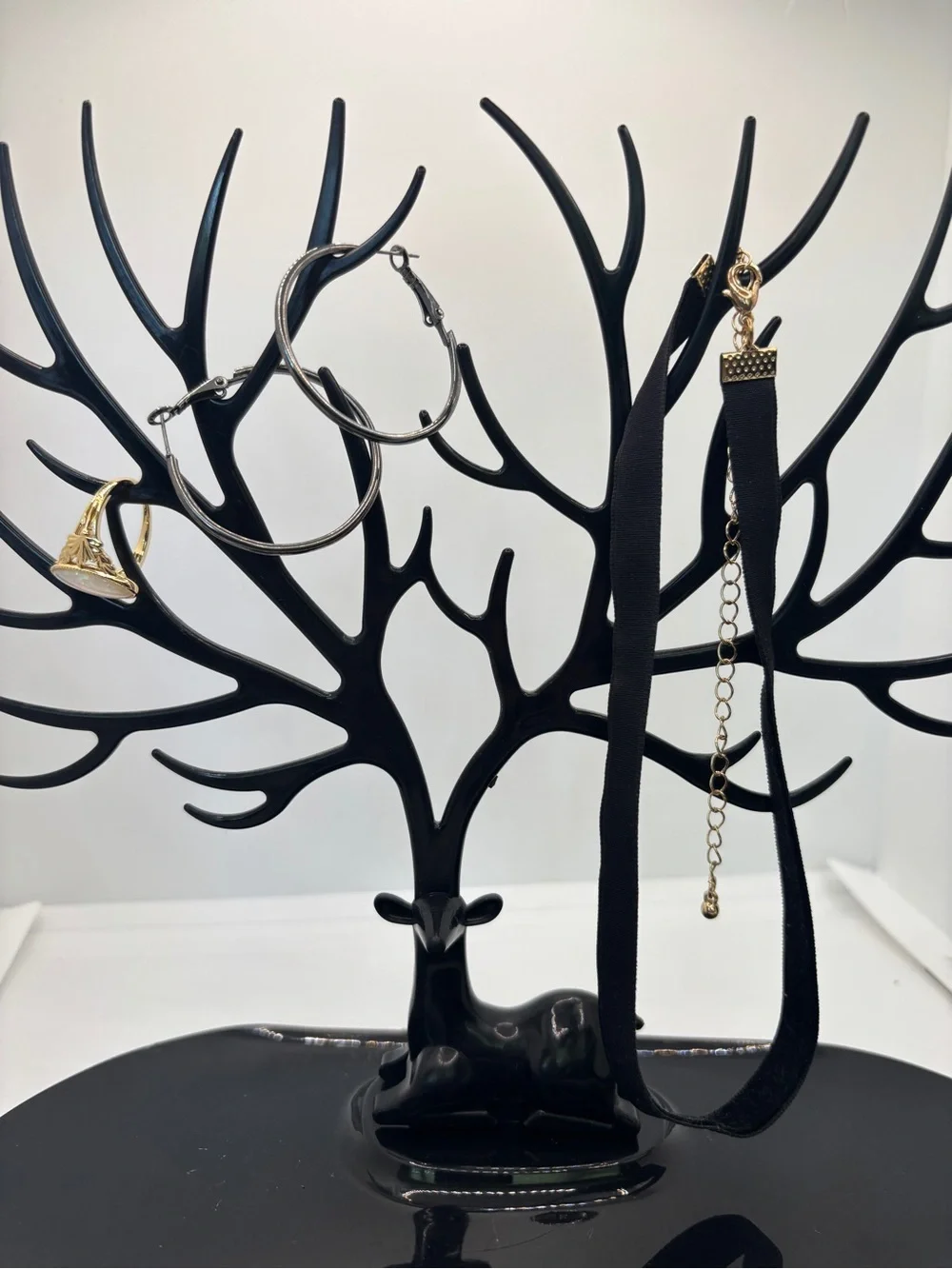 Black Deer Jewelry Tree Stand Nature Animal home decor organizer